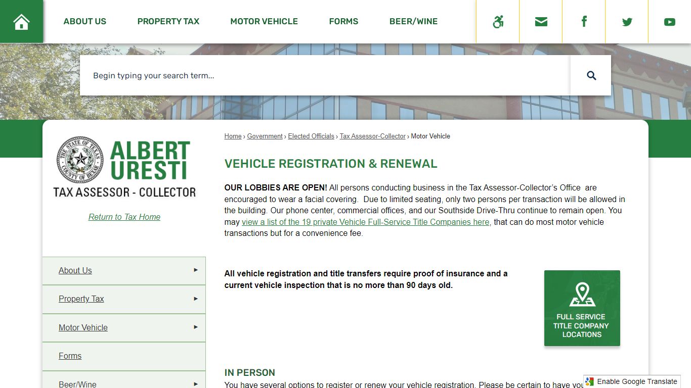 Vehicle Registration & Renewal | Bexar County, TX - Official Website